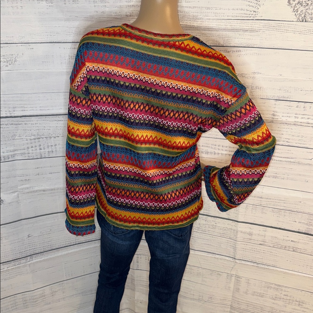 NWOT Multicolor Striped Textured Sweater - Women - Picture 8 of 8